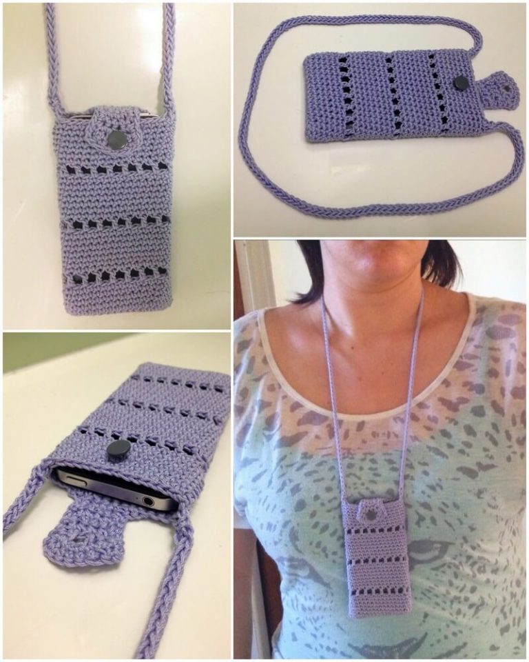 Adorable Crochet Mobile Cover Free Patterns | Easy Crochet Ideas